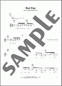 Bad Day(Daniel Powter) 楽譜 ウクレレ（弾き語り） ダウンロード