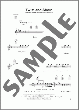 Twist And Shout(The Beatles) 楽譜 ウクレレ（弾き語り） ダウンロード