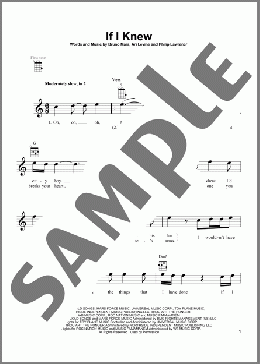 If I Knew(Bruno Mars) 楽譜 ウクレレ（弾き語り） ダウンロード