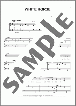 White Horse(Taylor Swift) 楽譜 ピアノ & ボーカル ダウンロード