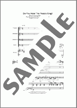 Do You Hear The People Sing? (from Les Miserables)(Shirley Bassey) 楽譜 その他 ダウンロード
