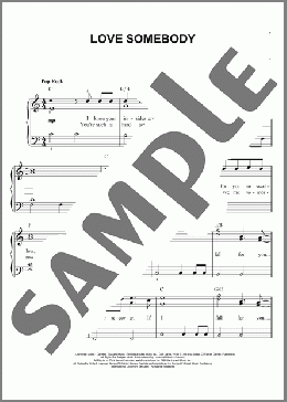 Love Somebody(Maroon 5) 楽譜 ピアノ（ソロ） ダウンロード