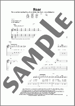 Roar(Katy Perry) 楽譜 ギター（ソロ） ダウンロード