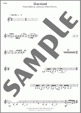Blackbird(The Beatles) 楽譜 クラリネット ダウンロード