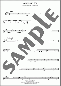 American Pie(Madonna/Don McLean) 楽譜 クラリネット ダウンロード