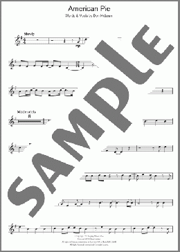 American Pie(Madonna/Don McLean) 楽譜 バイオリン ダウンロード
