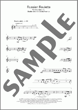 Russian Roulette(Rihanna) 楽譜 クラリネット ダウンロード