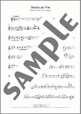 American Pie(Madonna/Don McLean) 楽譜 バイオリン ダウンロード