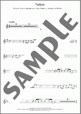 Yellow(Coldplay) 楽譜 フルート ダウンロード