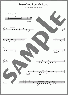 Make You Feel My Love(Bob Dylan/Adele) 楽譜 クラリネット ダウンロード