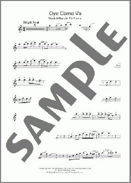 Oye Como Va(Santana/Tito Puente) 楽譜 フルート ダウンロード