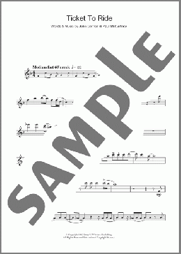 Ticket To Ride(The Beatles) 楽譜 フルート ダウンロード
