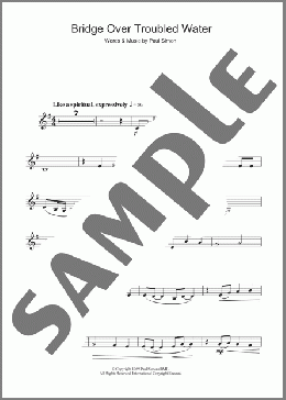 Bridge Over Troubled Water(Paul Simon/Simon & Garfunkel) 楽譜 クラリネット ダウンロード