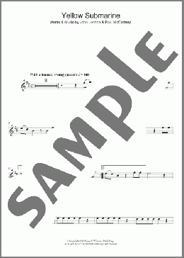 Yellow Submarine(The Beatles) 楽譜 フルート ダウンロード