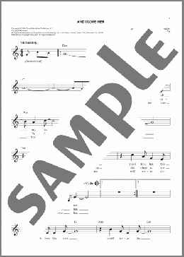 And I Love Her(The Beatles/Esther Phillips) 楽譜 その他 ダウンロード