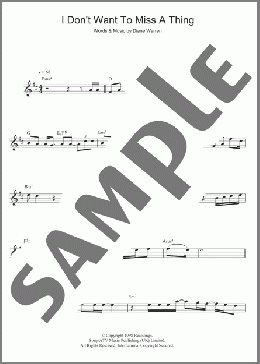 I Don't Want To Miss A Thing(Aerosmith) 楽譜 フルート ダウンロード