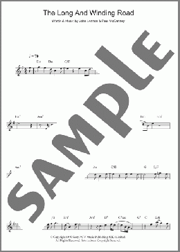 The Long And Winding Road(The Beatles) 楽譜 フルート ダウンロード