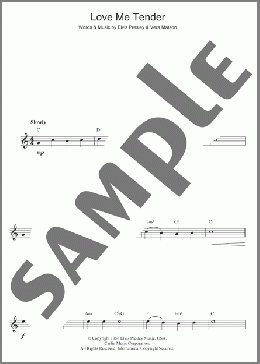 Love Me Tender(Elvis Presley) 楽譜 フルート ダウンロード