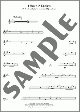 I Have A Dream(ABBA) 楽譜 トランペット（ソロ） ダウンロード