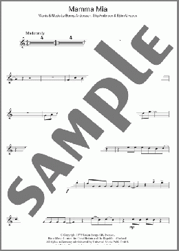 Mamma Mia(ABBA) 楽譜 フルート ダウンロード