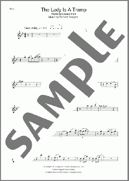 The Lady Is A Tramp(Frank Sinatra) 楽譜 フルート ダウンロード