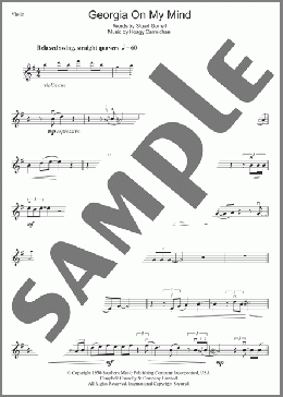 Georgia On My Mind(Ray Charles) 楽譜 バイオリン ダウンロード