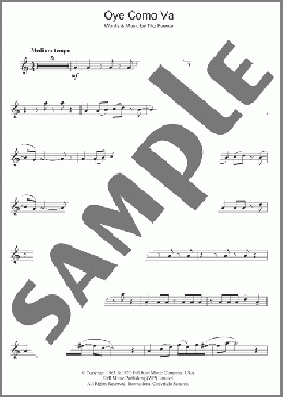 Oye Como Va(Santana) 楽譜 フルート ダウンロード