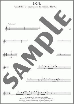 S.O.S.(ABBA) 楽譜 バイオリン ダウンロード