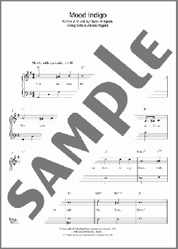 Mood Indigo(Duke Ellington) 楽譜 ピアノ（ソロ） ダウンロード