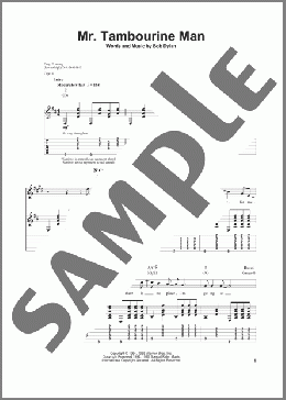 Mr. Tambourine Man(Bob Dylan) 楽譜 ギタースコア ダウンロード