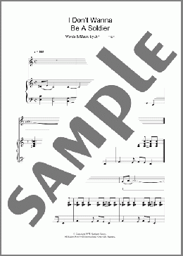 I Don't Wanna Be A Soldier(John Lennon) 楽譜 その他 ダウンロード