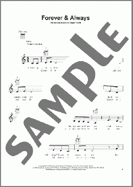 Forever & Always(Taylor Swift) 楽譜 ウクレレ（弾き語り） ダウンロード