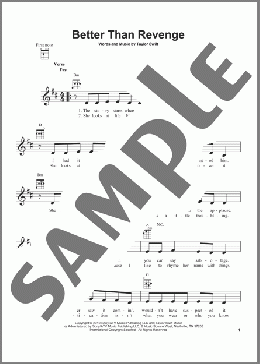 Better Than Revenge(Taylor Swift) 楽譜 ウクレレ（弾き語り） ダウンロード