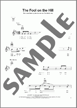 The Fool On The Hill(The Beatles) 楽譜 ウクレレ（弾き語り） ダウンロード