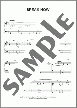 Speak Now(Taylor Swift) 楽譜 ピアノ（ソロ） ダウンロード