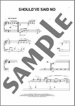 Should've Said No(Taylor Swift) 楽譜 ピアノ（ソロ） ダウンロード