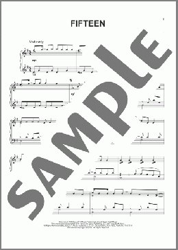 Fifteen(Taylor Swift) 楽譜 ピアノ（ソロ） ダウンロード