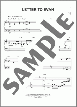 Letter To Evan [Jazz version] (arr. Brent Edstrom)(Bill Evans) 楽譜 ピアノ（ソロ） ダウンロード