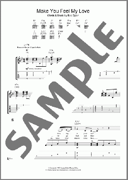 Make You Feel My Love(Bob Dylan/Adele) 楽譜 ギター（ソロ） ダウンロード