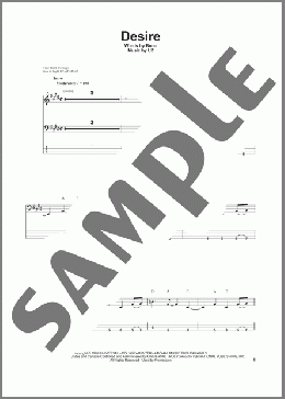Desire(U2) 楽譜 ベース ダウンロード