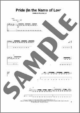 Pride (In The Name Of Love)(U2) 楽譜 ベース ダウンロード