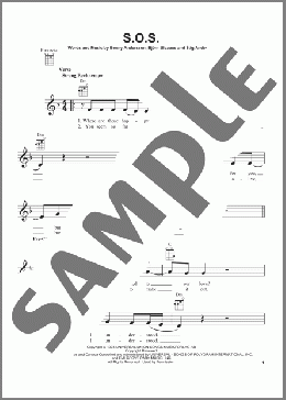 S.O.S.(ABBA) 楽譜 ウクレレ（弾き語り） ダウンロード