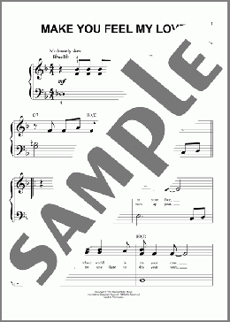 Make You Feel My Love(Bob Dylan/Adele) 楽譜 ピアノ（ソロ） ダウンロード