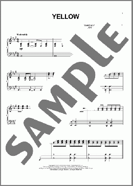 Yellow(Coldplay) 楽譜 ピアノ（ソロ） ダウンロード
