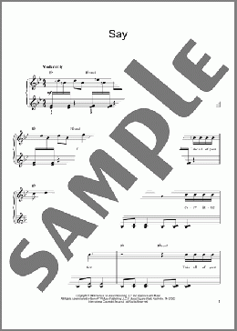 Say(John Mayer) 楽譜 ピアノ（ソロ） ダウンロード