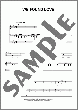 We Found Love(Rihanna/Calvin Harris) 楽譜 ピアノ & ボーカル ダウンロード