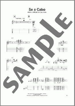 Se A Cabo(Santana) 楽譜 ギタースコア ダウンロード