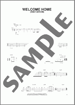Welcome Home (Sanitarium)(Metallica) 楽譜 ウクレレ（弾き語り） ダウンロード