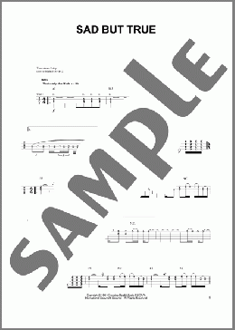 Sad But True(Metallica) 楽譜 ウクレレ（弾き語り） ダウンロード