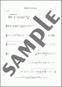 What'd I Say(Elvis Presley/Ray Charles) 楽譜 クラリネット ダウンロード